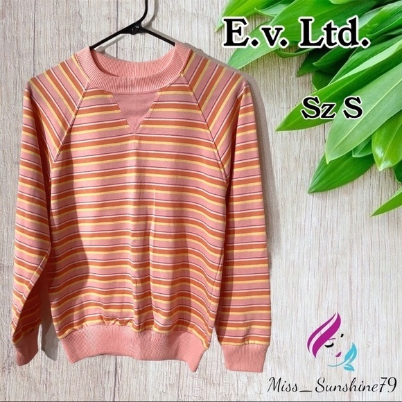 E.V. LTD. - Sz S - fine soft cotton Candy sweater - Picture 1 of 3